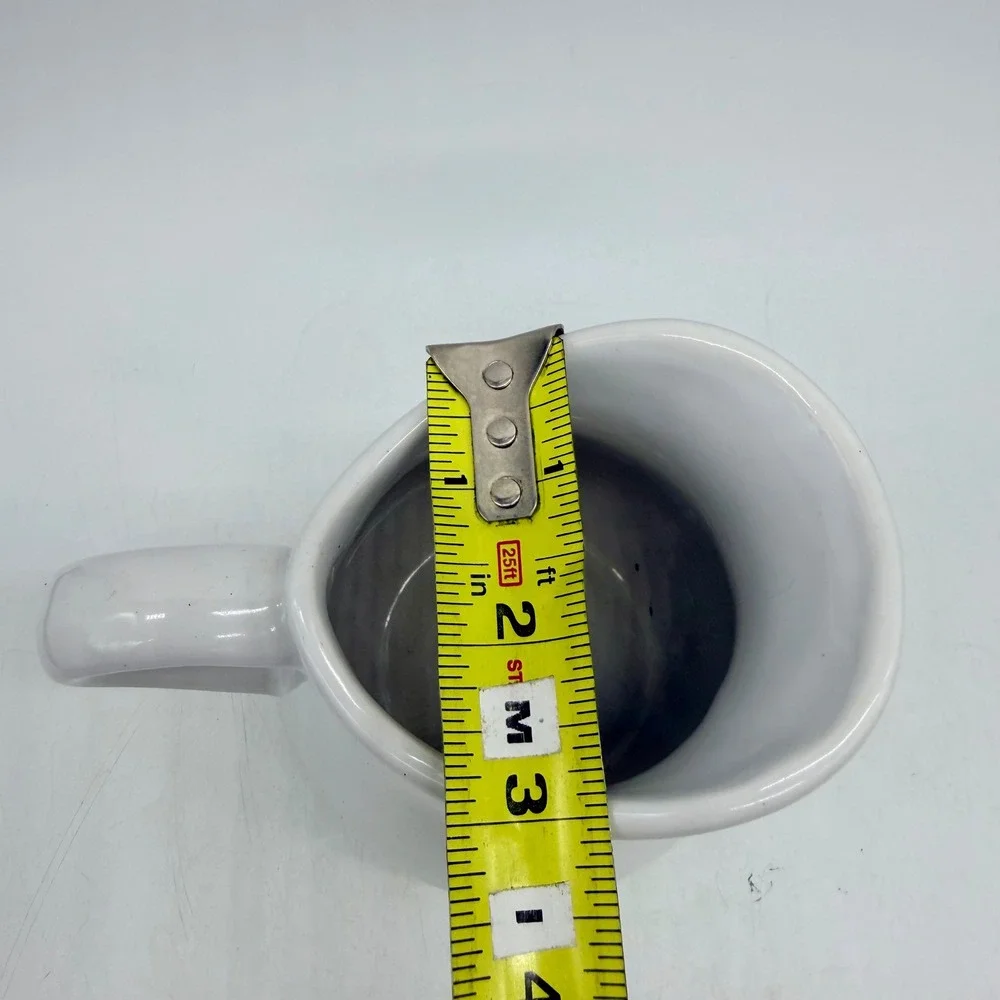 White Ceramic Pitcher Creamer Gravy Boat Farmhouse Style Kitchenware Excellent